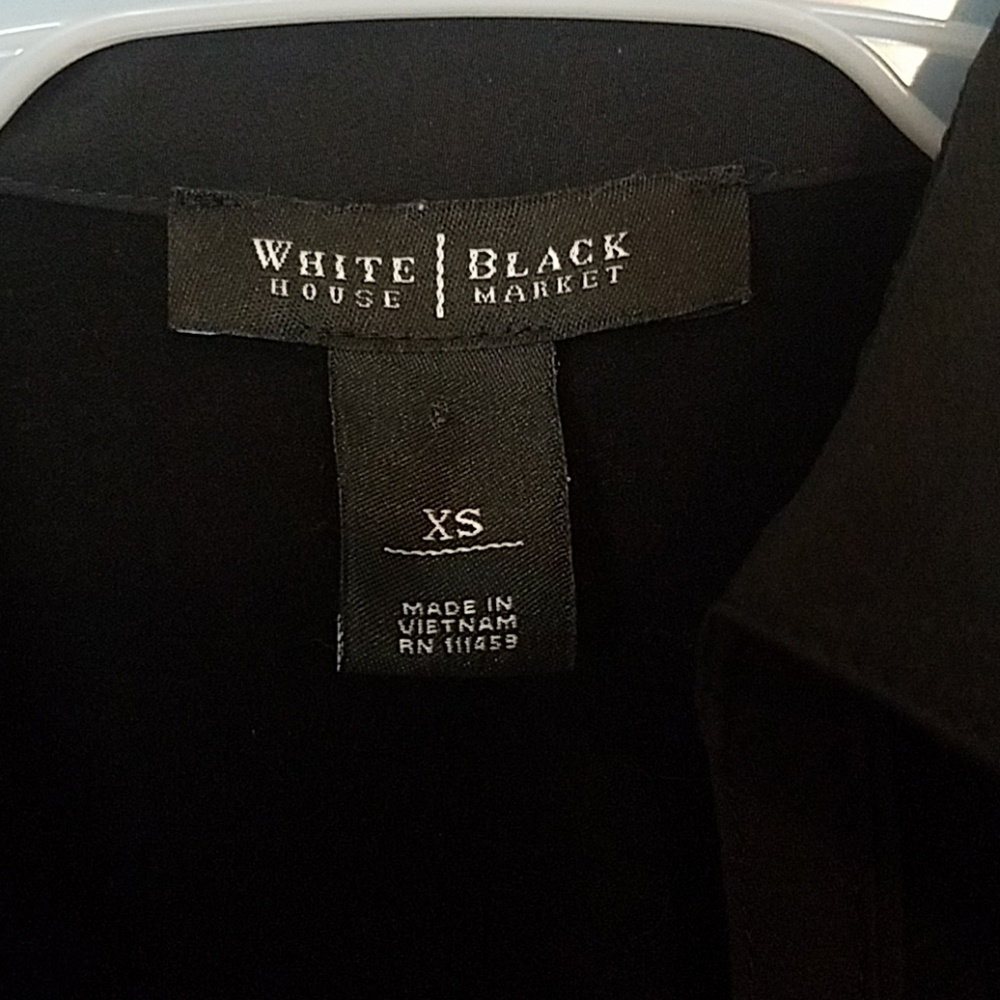 WH/BM Black button down top